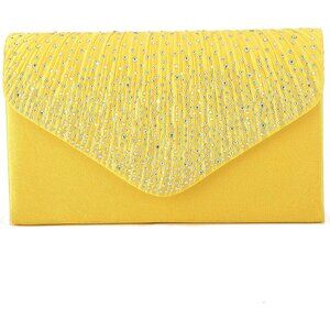 Women's yellow Envelope Clutch & Crossbody Bag for Wedding Party Ladies!!